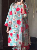 DIGITAL PRINTED SWISS LAWN 3pcs (RED FLORAL)