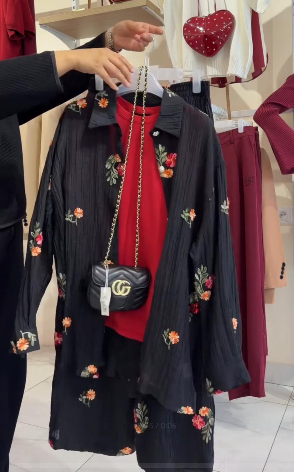 EMBROIDERY SHIRT WITH PLAZO & INNER 🌼
