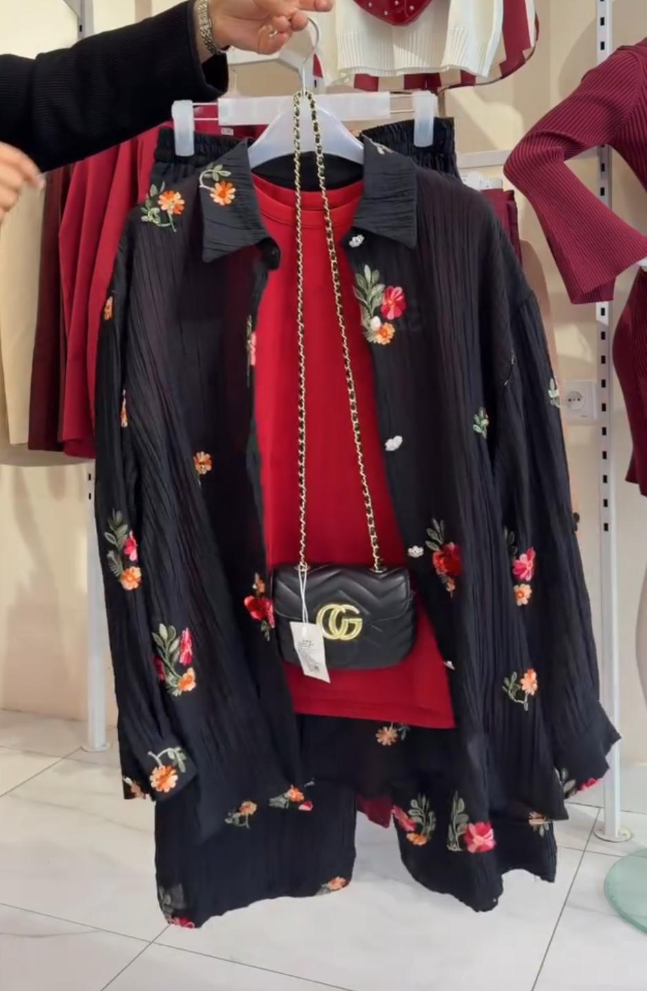 EMBROIDERY SHIRT WITH PLAZO & INNER 🌼
