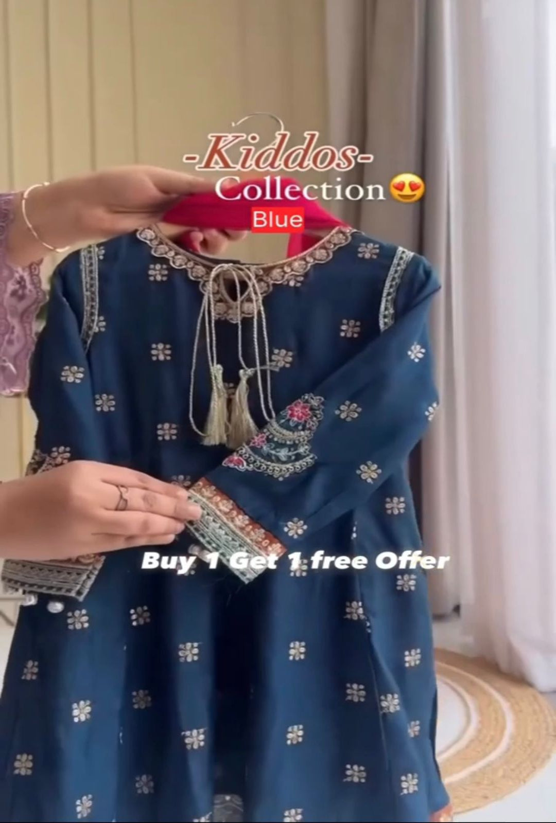 Buy1 Get1 Free Kids Fancy 3PCS Dress Set