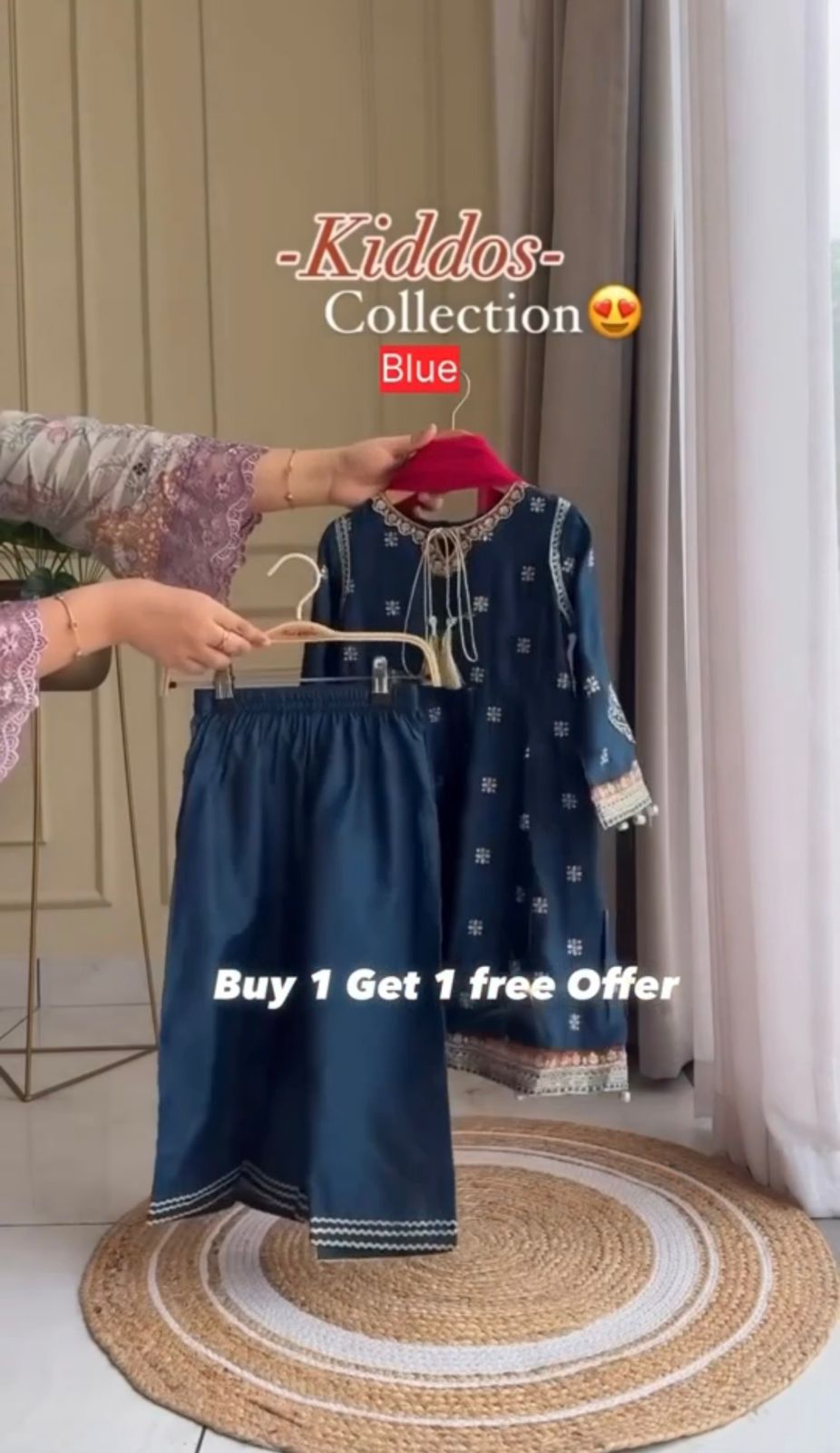 Buy1 Get1 Free Kids Fancy 3PCS Dress Set