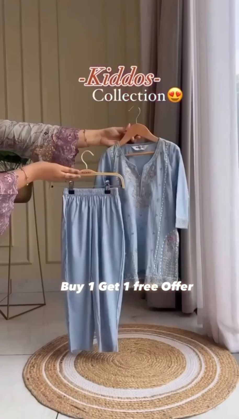 Buy1 Get1 Free Kids Fancy 3PCS Dress Set