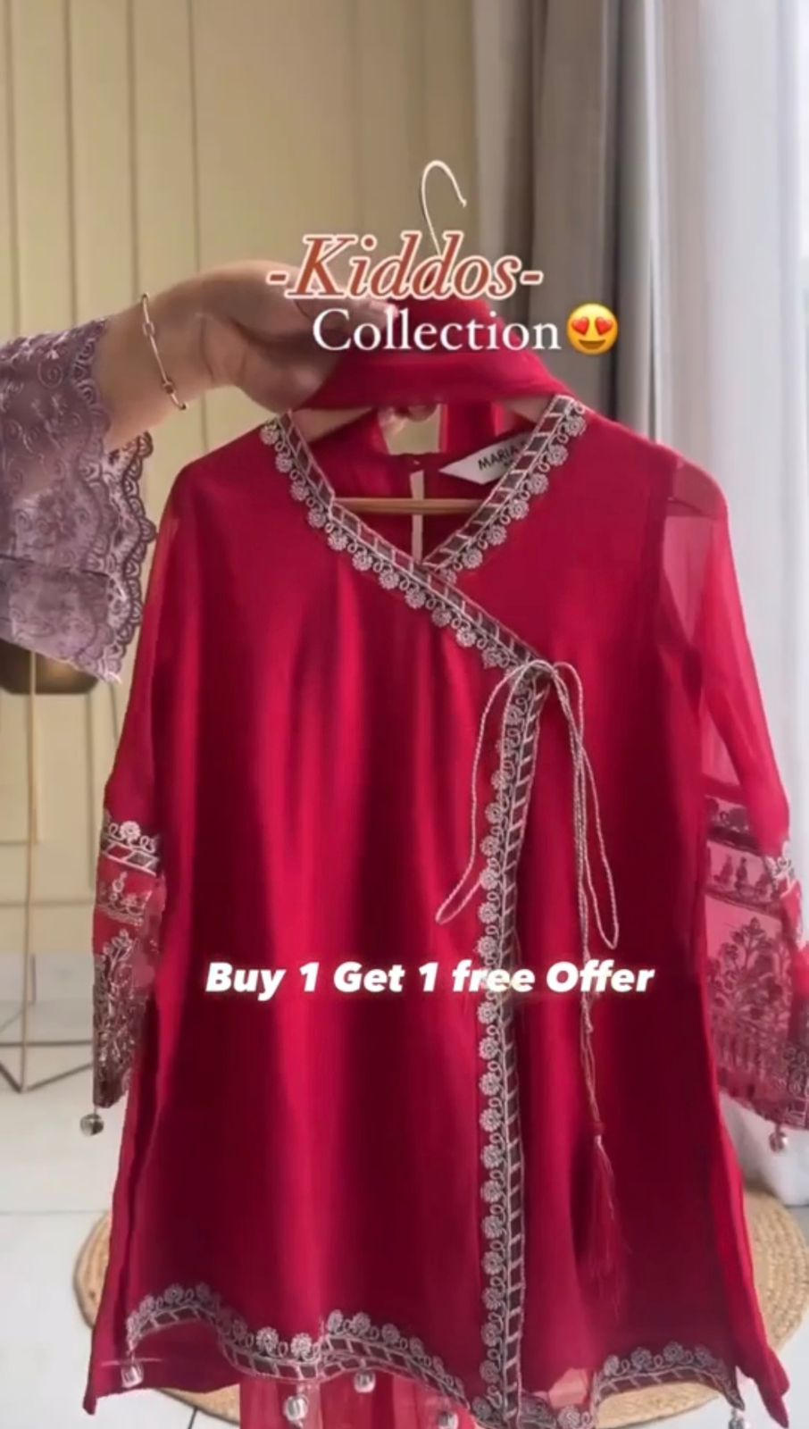Buy1 Get1 Free Kids Fancy 3PCS Dress Set
