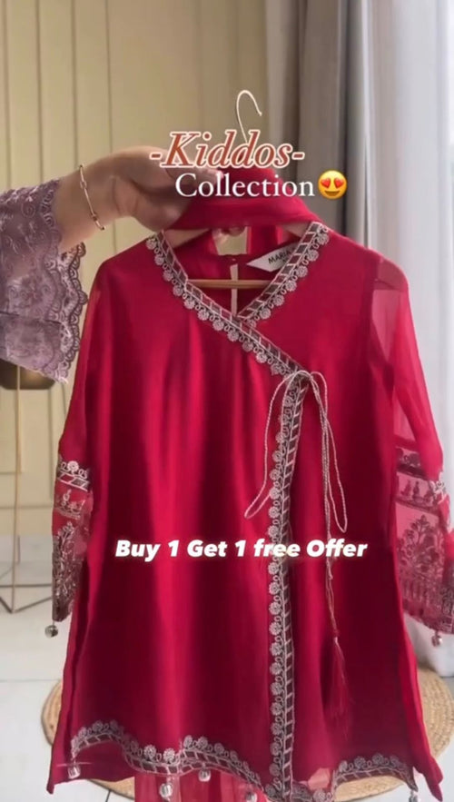 Buy1 Get1 Free Kids Fancy 3PCS Dress Set