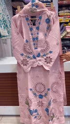 Women Embroidered 3PCS Summer Suit&nbsp;