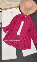 Checked Shirt with Inner & Pants Set