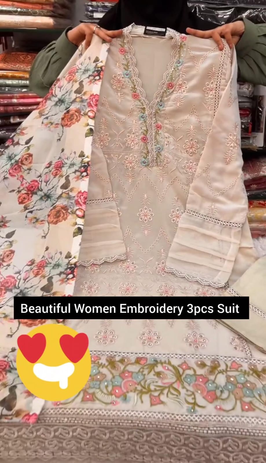 Beautiful Women Embroidery 3PCS Suit&nbsp;