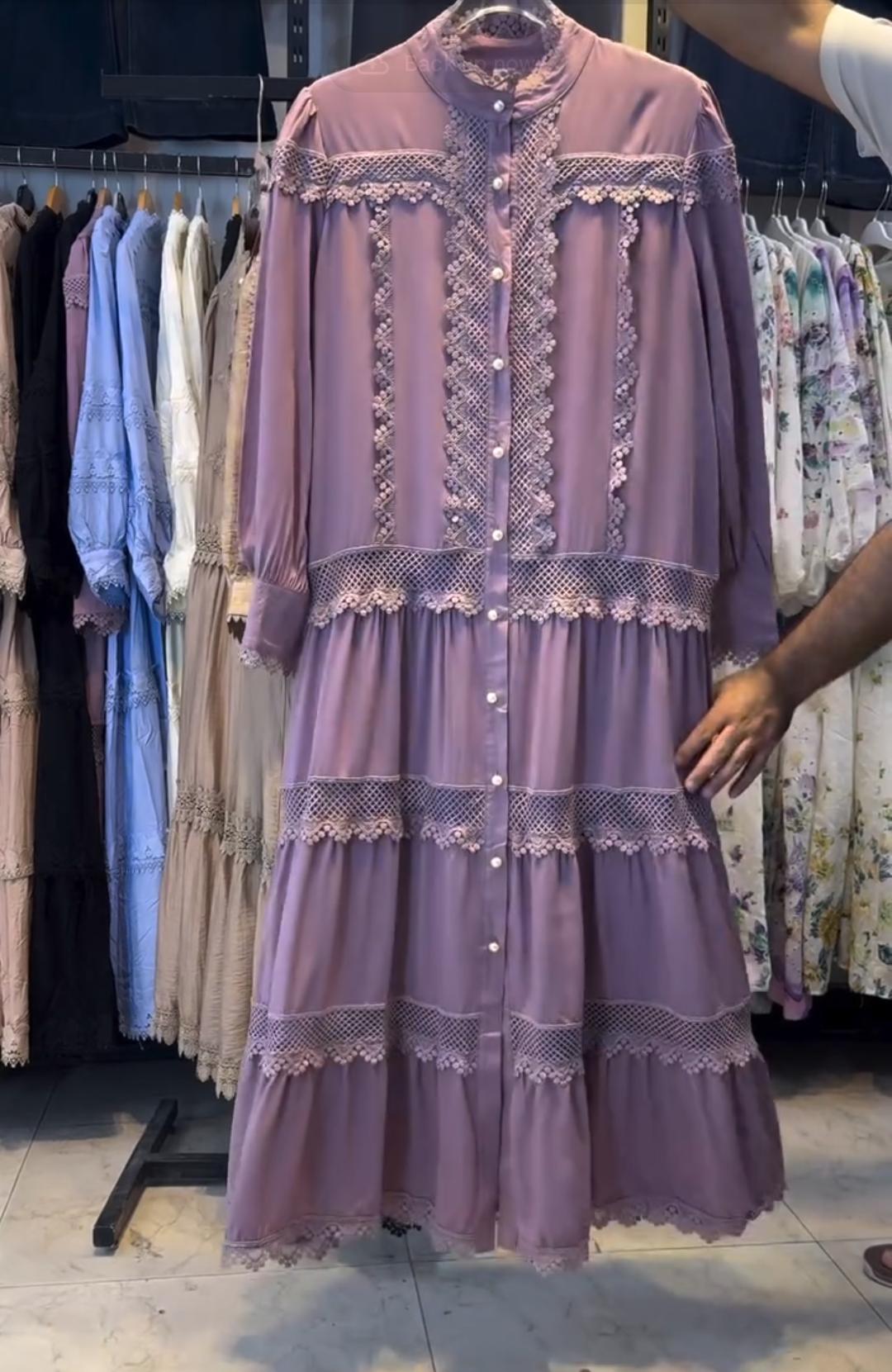 Women Premium Lace Maxi Dress