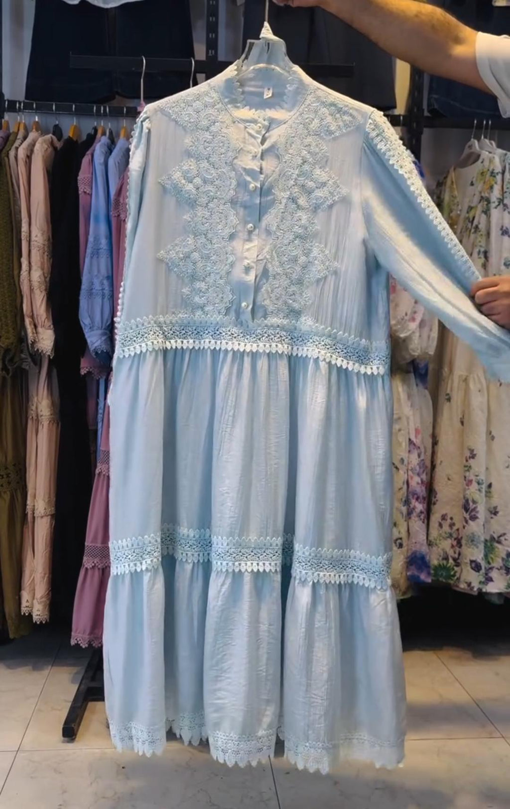 Women Premium Lace Maxi Dress