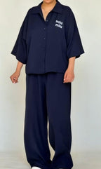 Women Summer Shirt With Plazo Set
