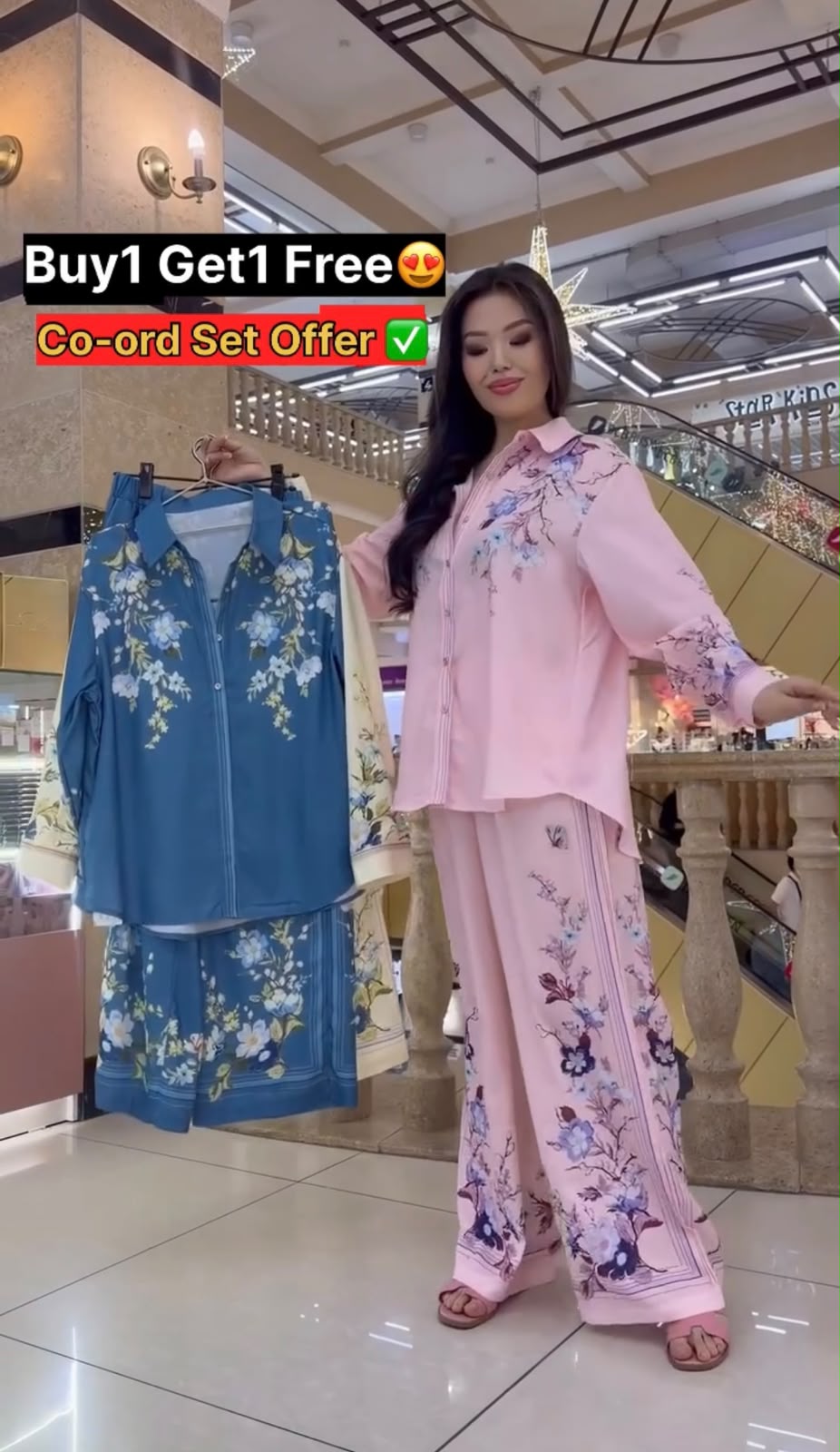 Floral Printed Co-Ord Set (Buy 1 Get 1 Free)