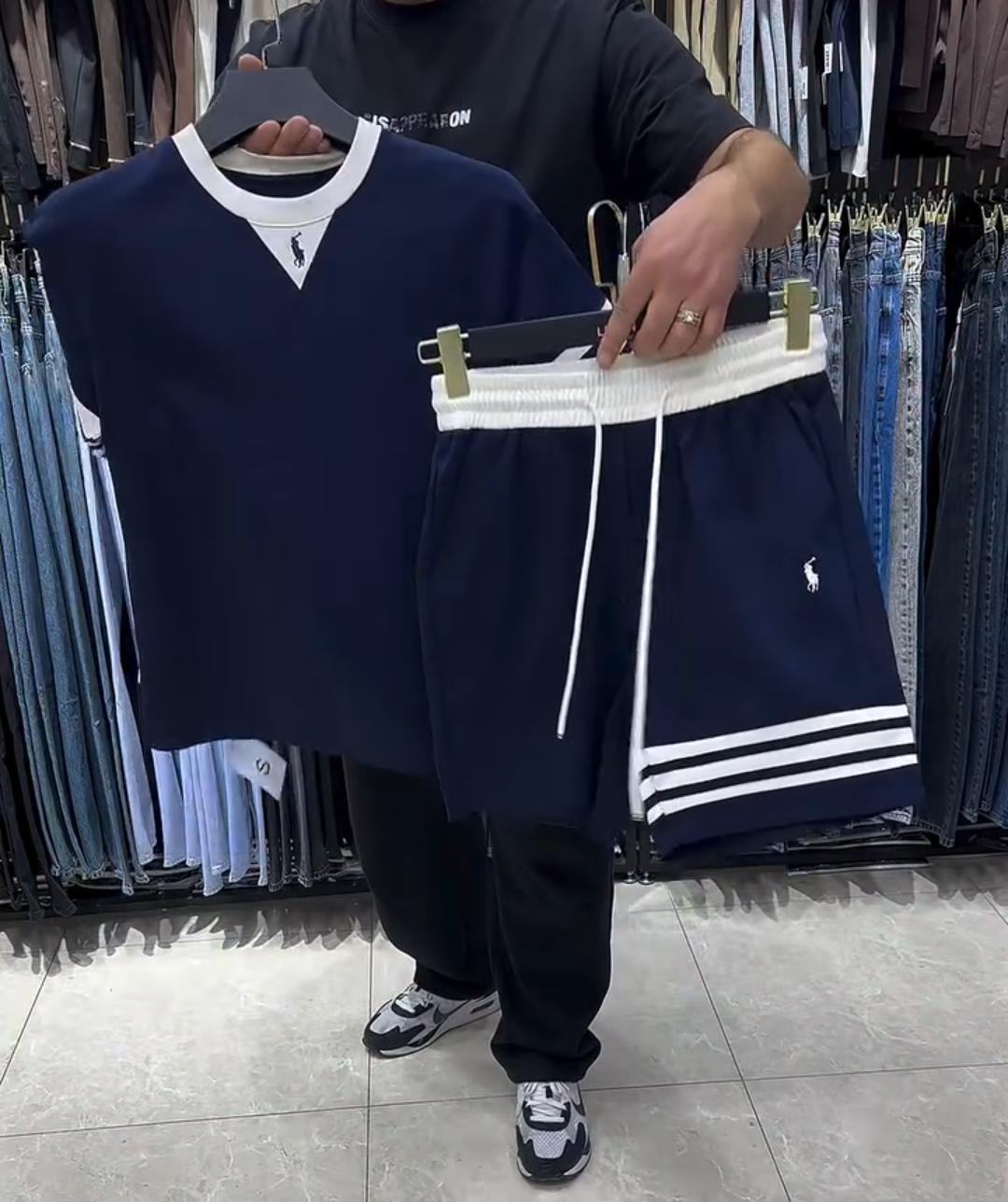 Pack of 2 Men's T-Shirt with Shorts Set