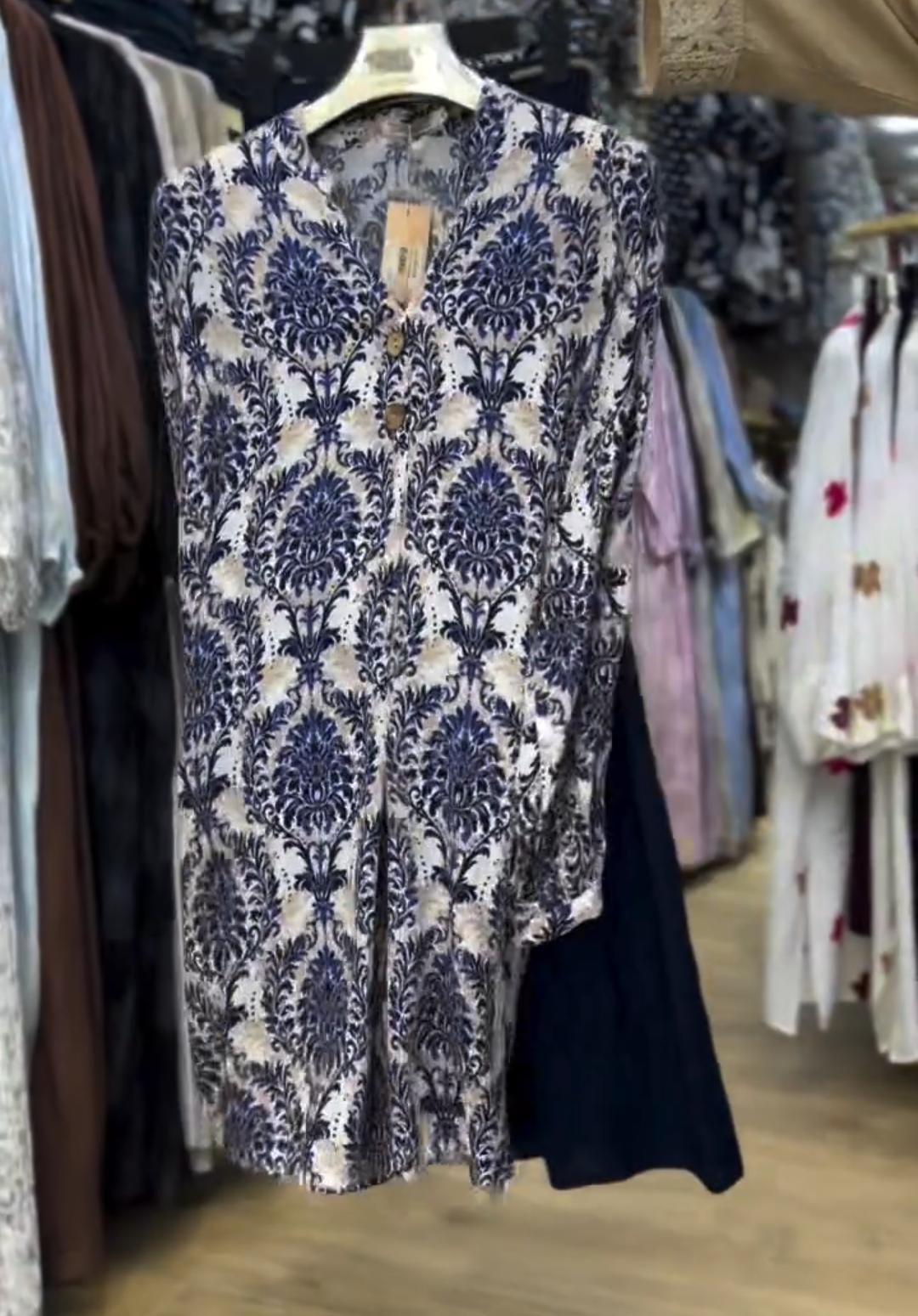 Women's Printed Shirt & Flared Plazo Set