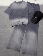 Women's Summer Cord Set with Rhine stone