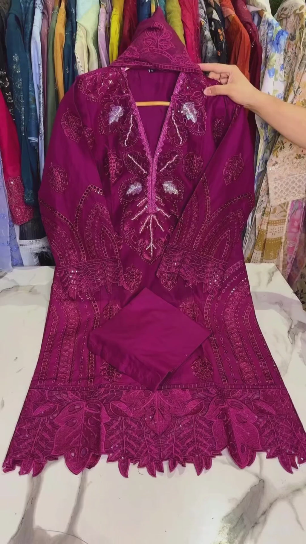 Luxury Embroidered 3 Piece Suit
