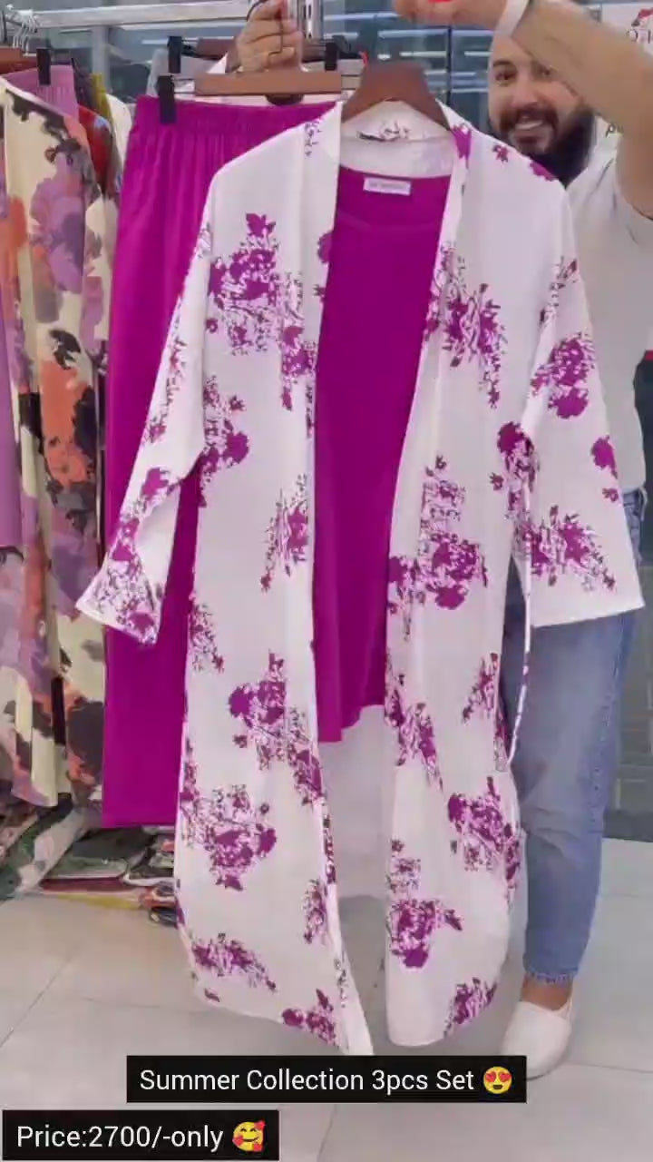 Summer Collection Long Shrug with Inner &amp; Plazo