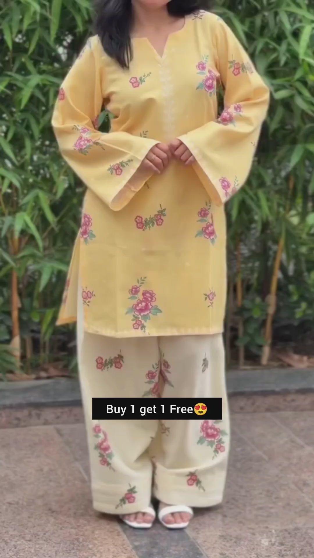 BUY 1 GET 1 FREE – Women Printed Summer 2PCS Suit