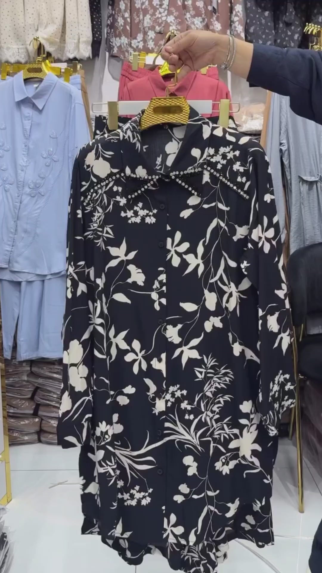 Printed Long Shirt With Plazo for Women