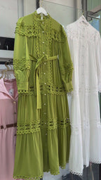 Women Premium Lace Maxi Dress